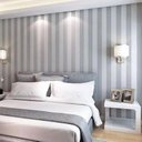 Ver imagem 2 de Papel de Parede Adesivo Autocolante Listras Cinza e Branco Vertical 1mx50cm