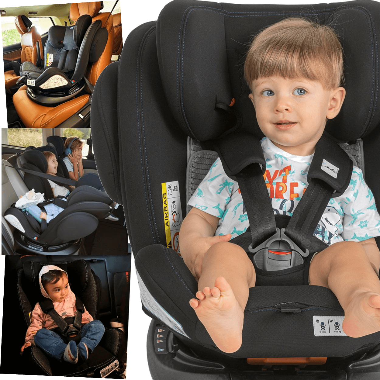 Cadeira Auto Unico Plus Black com Isofix - Chicco 360°