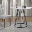 Ver imagem 2 de Mesa de Jantar Rubi 1,20 M Base Preta:branco