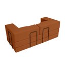 Ver imagem 2 de Sofá 2 Lugares Julia 100 % Espuma Tecido Boucle:boucle Terracota
