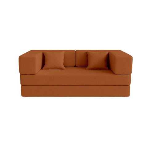 Sofá 2 Lugares Julia 100 % Espuma Tecido Boucle:boucle Terracota