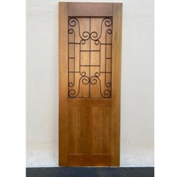 Folha de Porta Madeira Maciça Meia Grade Noruega 80x210x3,5cm Cedro Rosa - 4