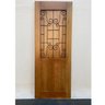 Folha de Porta Madeira Maciça Meia Grade Noruega 80x210x3,5cm Cedro Rosa - 4