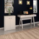 Ver imagem 1 de Conjunto 2 Peças com Escrivaninha Me 4128 120cm e Balcão 2 Portas Branco