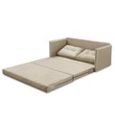 Ver imagem 2 de Sofá Cama 2 Lugares 1,50m Laila Suede Bege Adonai Estofados
