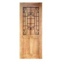 Ver imagem 1 de Folha de Porta Madeira Maciça Meia Grade Noruega 90x210x3,5cm Cedro Rosa