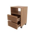 Ver imagem 6 de Gaveteiro com Ripado Rodízio 2 Gavetas 1 Nicho ME4175 Espresso Móveis