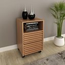 Ver imagem 2 de Gaveteiro com Ripado Rodízio 2 Gavetas 1 Nicho ME4175 Espresso Móveis