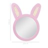 Espelho Decorativo Infantil 48x37cm Coelho Rosa - 2