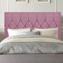 Ver imagem 1 de Cabeceira Estofada Cama Box King 195cm Istambul Corino Rosa Bebe- Mabe Magazine