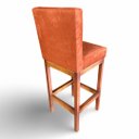 Ver imagem 3 de Banqueta Alta com Encosto Anatomico Tokio Suede Terracota - G2home