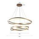 Ver imagem 5 de Lustre Pendente Nordecor Euni Odi 2878 Dourado Fosco Led Bivolt