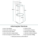 Ver imagem 2 de Kit 3 Bancos para Bancada Banqueta Alta Cappuccino Balcão Cozinha Bistrô Área Gourmet Churrasqueira