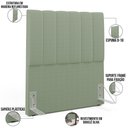 Ver imagem 3 de Cabeceira Cama Box Solteiro 100 cm Dália W01 Bouclê Oliva - Lyam Decor