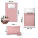 Ver imagem 4 de Jogo de Cama Solteiro Liso 300 Fios Nova América:rosê