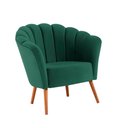Ver imagem 1 de Poltrona Pétala Base Madeira - Verde daf