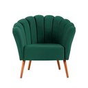 Ver imagem 2 de Poltrona Pétala Base Madeira - Verde daf