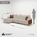 Ver imagem 3 de Sofá Linving com Chaise Confort 318cm 4 Lugares Novo Horizonte