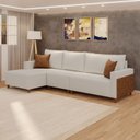 Ver imagem 1 de Sofá Linving com Chaise Confort 318cm 4 Lugares Novo Horizonte