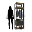 Ver imagem 3 de Guarda Roupa Closet Modulado 1 Cabideiro 1 Porta Titan