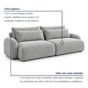 Ver imagem 5 de Sofá Cama Modular Orgânico Retrátil 4 Lugares 250cm com Base em Madeira Maciça Oxford