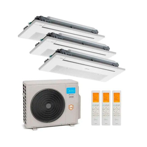Ar Condicionado Multi Split Midea 36000 BTUS 3X Evap Cassete 12000 Quente e Frio 220V