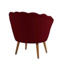 Ver imagem 3 de Poltrona Pétala Suede Marsala Pés Palito