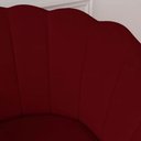 Ver imagem 4 de Poltrona Pétala Suede Marsala Pés Palito