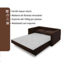 Ver imagem 6 de Sofa Cama Casal 147cm Trento Marrom Estofama