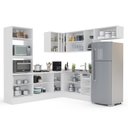 Ver imagem 5 de Cozinha Completa Modulada 8 Peças com Rodapé Pérola Yescasa Branco