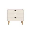 Ver imagem 2 de Cômoda 3 Gavetas 90cm Orgânico Pé Madeira Aura Artesano | Offwhite - Artesano Home