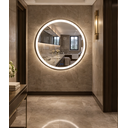 Ver imagem 3 de Espelho Banheiro Inteligente Touch Led 3 Cores + Desembacador 80x80 Cm