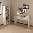 Ver imagem 1 de Conjunto 2 Peças com Escrivaninha ME4135 127cm e Estante 4 Prateleiras ME4104 Branco