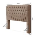 Ver imagem 4 de Cabeceira Cama Casal Estofada 1,40 Cm - Inca Linho Capuccino