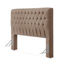 Ver imagem 2 de Cabeceira Cama Casal Estofada 1,40 Cm - Inca Linho Capuccino