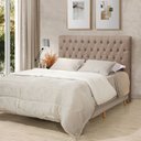 Ver imagem 1 de Cabeceira Cama Casal Estofada 1,40 Cm - Inca Linho Capuccino