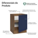 Ver imagem 3 de Balcão de Cozinha 60 cm 1 Porta (sem Tampo) Rustic/Azul Vik Madesa