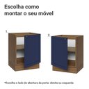 Ver imagem 4 de Balcão de Cozinha 60 cm 1 Porta (sem Tampo) Rustic/Azul Vik Madesa