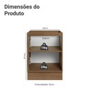 Ver imagem 2 de Balcão de Cozinha 60 cm 1 Porta (sem Tampo) Rustic/Azul Vik Madesa