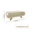 Kit Rack e Mesa de Centro Naturale Off White até 60 Polegadas - 2