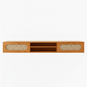 Ver imagem 3 de Rack Santorini Suspenso com 2 Gavetas 180cm Nicho Decorativo Sala de Estar:naturale