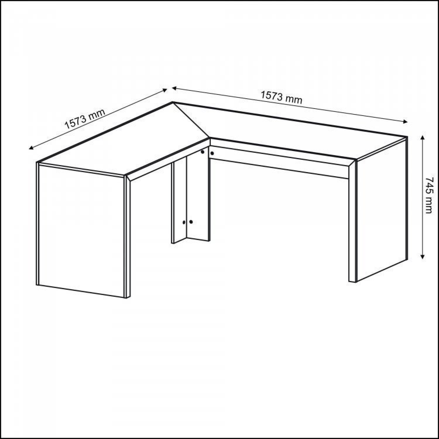 Conjunto Home Office 2 Peças com 1 Mesa para Escritório em L e 1 Estante Espresso Móveis - 4