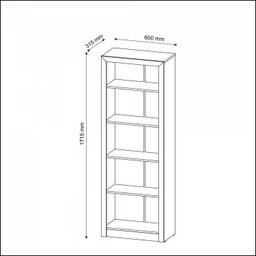 Kit 2 Peças com Mesa para Escritório em L e Estante Espresso Móveis - 5