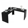 Kit 2 Peças com Mesa para Escritório em L e Estante Espresso Móveis - 8