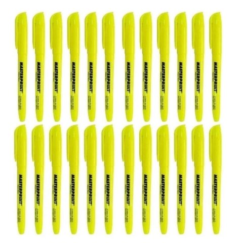 Marca Texto Mp612 Amarelo Neon 24 Unidades - Masterprint