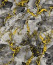 Ver imagem 1 de Papel de Parede Seven Marmorizado Dourado e Preto