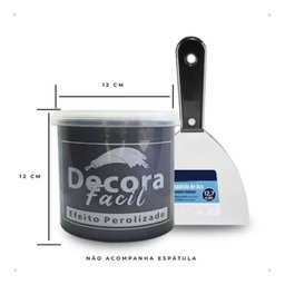 Cimento Queimado com Efeito Perolizado Decora Fácil 1kg - Carbono - 6