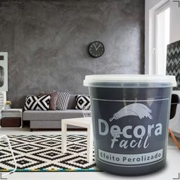 Cimento Queimado com Efeito Perolizado Decora Fácil 1kg - Carbono - 9
