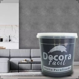 Cimento Queimado com Efeito Perolizado Decora Fácil 1kg - Carbono - 4