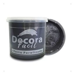 Cimento Queimado com Efeito Perolizado Decora Fácil 1kg - Carbono - 7